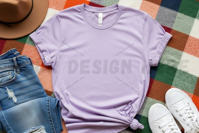Lilac t-shirt mockup design Mock Up Photo Designangry 
