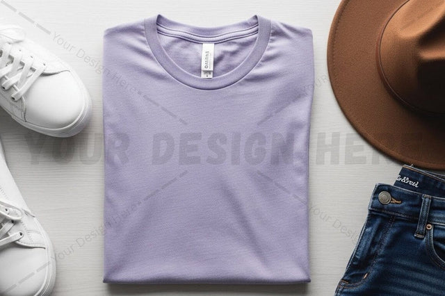 Lilac t-shirt mockup design Mock Up Photo Regulrcrative 