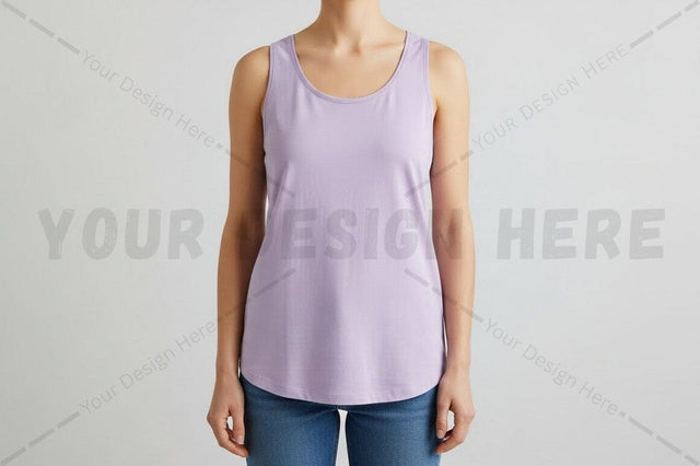 Lilac women's tank top Mock Up Photo Regulrcrative 