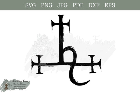 Lilith Sigil Digital Download | Dark Goddess Witchcraft Symbol | Occult Wiccan Sigil Art | Feminist Magic Sigil | png jpg dxf svg eps pdf SVG Willow Paige Farms 