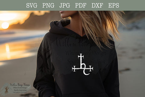 Lilith Sigil Digital Download | Dark Goddess Witchcraft Symbol | Occult Wiccan Sigil Art | Feminist Magic Sigil | png jpg dxf svg eps pdf SVG Willow Paige Farms 