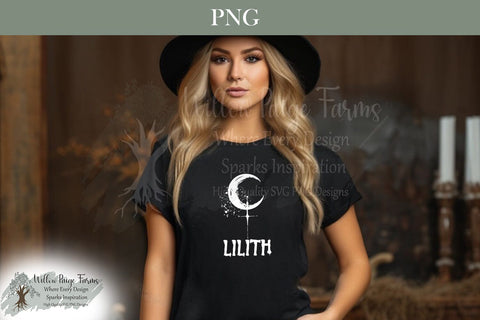 Lilith Symbol | Hand Drawn Gothic Wiccan Emblem of Rebellion, Power & Feminine Divinity | dark goddess independence, power, and rebellion Sublimation Willow Paige Farms 