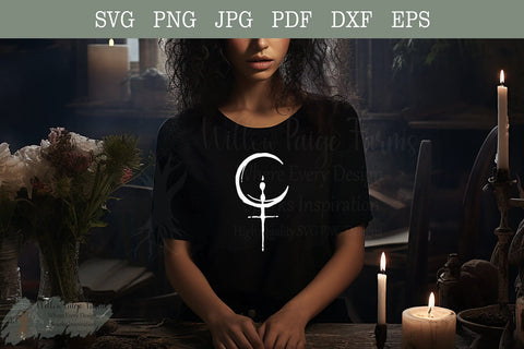 Lilith Symbol SVG Gothic Wiccan Design Gothic feminist svg SVG Willow Paige Farms 