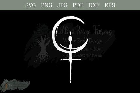 Lilith Symbol SVG Gothic Wiccan Design Gothic feminist svg SVG Willow Paige Farms 