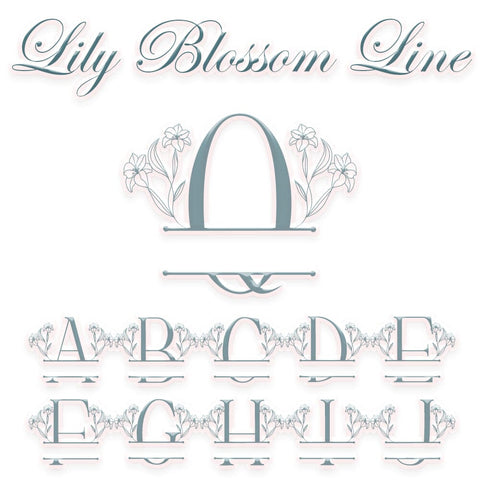 Lily Blossom Line Monogram Font Dm Letter Studio 