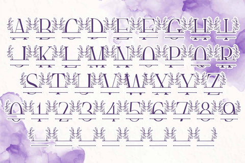 Lily Buds Line Monogram Font Dm Letter Studio 