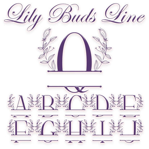 Lily Buds Line Monogram Font Dm Letter Studio 