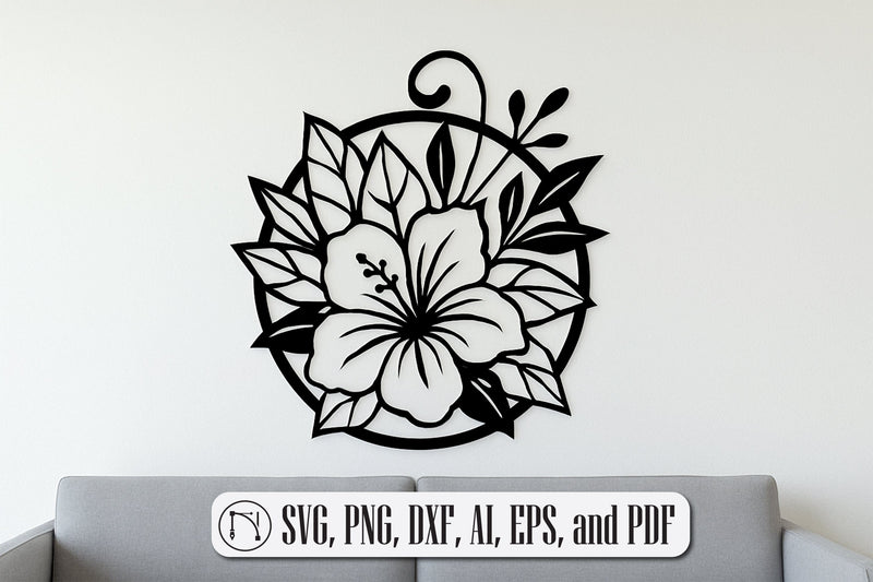 Lily Flower Wall Laser Cut SVG cut file SVG MD JOYNAL ABDIN 