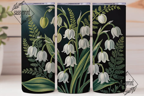 Lily of the Valley 20oz Tumbler Wrap Sublimation sassyprint 