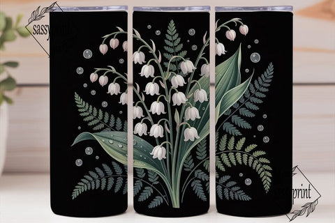 Lily of the Valley 20oz Tumbler Wrap Sublimation sassyprint 