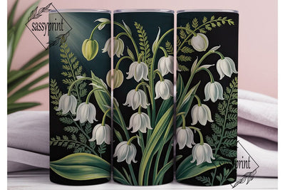 Lily of the Valley 20oz Tumbler Wrap Sublimation sassyprint 