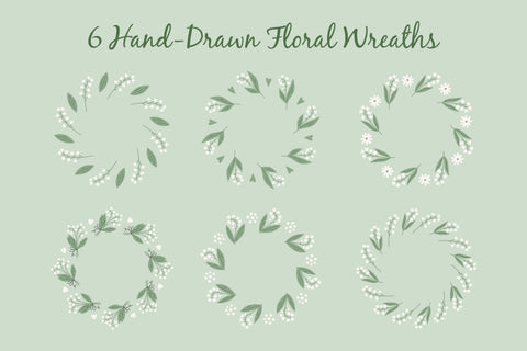 Lily Of The Valley Floral Frames Sublimation Rin Green 