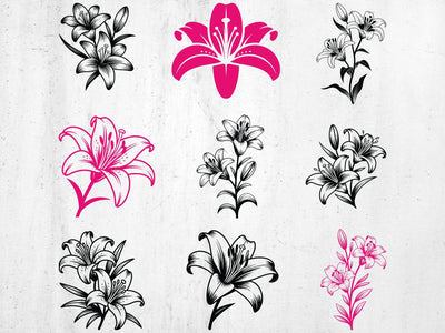 Lily Svg Bundle, Lily Flower svg, Lily Cut File svg SVG Creativeart88 