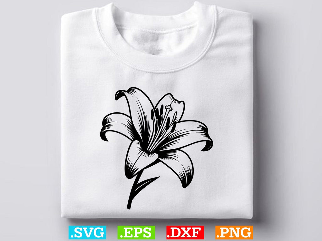Lily Svg Bundle, Lily Flower svg, Lily Cut File svg - So Fontsy