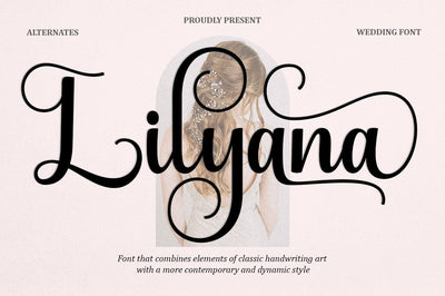 Lilyana Script Font Studio Natural Ink 
