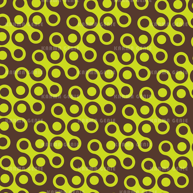 Lime Green And Brown Retro Modern Pattern Digital Paper Digital Pattern Karma Genie Graphics 