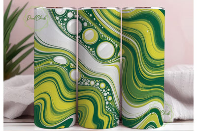 Lime Green Fluid Abstract 20oz Tumbler Sublimation PixelChick 