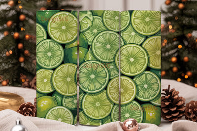 Lime Slices 20oz Tumbler Wrap Sublimation DesignSVG 