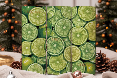 Lime Slices 20oz Tumbler Wrap Sublimation DesignSVG 