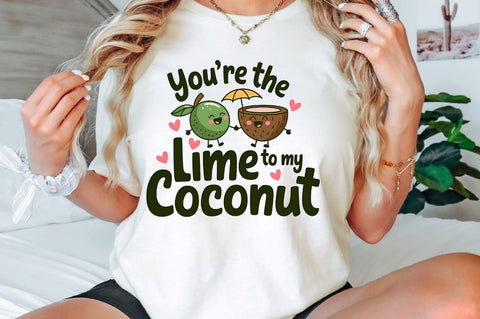 Lime to My Coconut PNG Funny Valentine Sublimation Design Sublimation Regulrcrative 