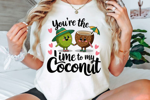Lime to My Coconut PNG Funny Valentine Sublimation Design Sublimation Regulrcrative 