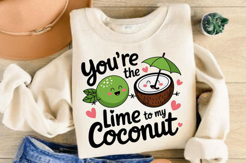 Lime to My Coconut PNG Funny Valentine Sublimation Design Sublimation Regulrcrative 