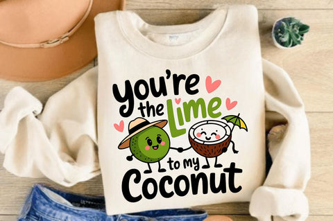 Lime to My Coconut PNG Funny Valentine Sublimation Design Sublimation Regulrcrative 