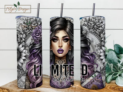 Limited Edition Tumbler png, Positive Woman Affirmation Tumbler png, Positive Vibes Skinny Tumbler Png, Motivational Wrap Png Sublimation iStyleDesign 