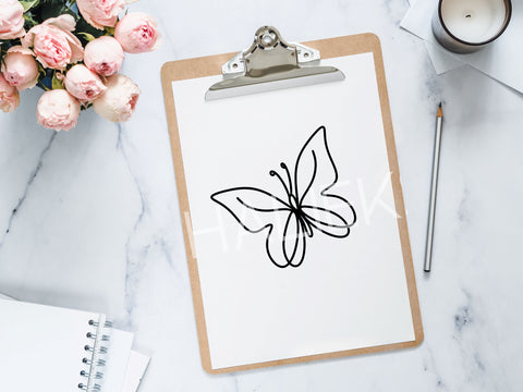 Line Art Butterfly SVG Design Set SVG HalieKStudio 