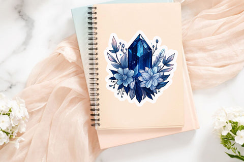 Line drawingmagical crystal Sticker Design Sublimation Regulrcrative 