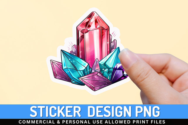 Line drawingmagical crystals clipart Sticker Design Sublimation Regulrcrative 