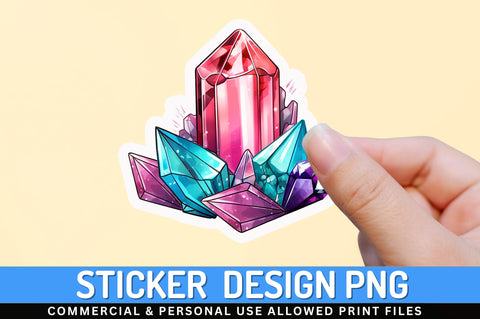 Line drawingmagical crystals clipart Sticker Design Sublimation Regulrcrative 