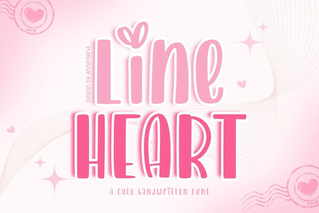 Lineheart - Handwriting Font Font AnningArts Design 