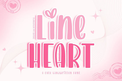 Lineheart - Handwriting Font Font AnningArts Design 