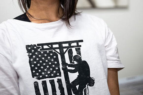 Lineman Flag svg, US Lineman svg, Distressed Flag svg SVG DesignDestine 