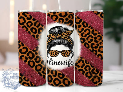 Lineman Wife Messy Bun Tumbler Wrap, Messy Bun Design, Power Line Wife, Lineworker Spouse, Sublimation Template, 20oz Tumbler Wrap, Line Life Design Sublimation ToriDesigns 