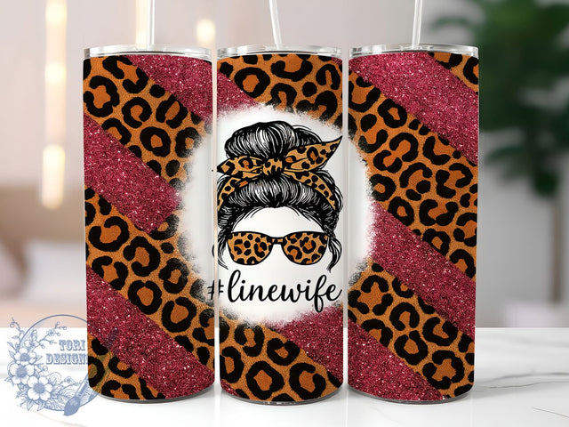 Lineman Wife Messy Bun Tumbler Wrap, Messy Bun Design, Power Line Wife, Lineworker Spouse, Sublimation Template, 20oz Tumbler Wrap, Line Life Design Sublimation ToriDesigns 