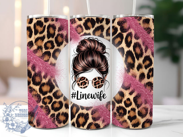 Lineman Wife Messy Bun Tumbler Wrap, Messy Bun Design, Power Line Wife, Lineworker Spouse, Sublimation Template, 20oz Tumbler Wrap, Line Life Design Sublimation ToriDesigns 