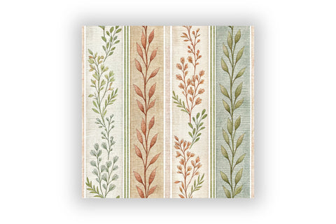 Linen Texture Stripe Digital Paper, Seamless Watercolor Pattern Bundle, Printable Scrapbook Paper, Natural Farmhouse Design Collection Digital Pattern FloridPrintables 