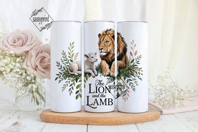 Lion and Lamb 20oz Tumbler Wrap Sublimation sassyprint 