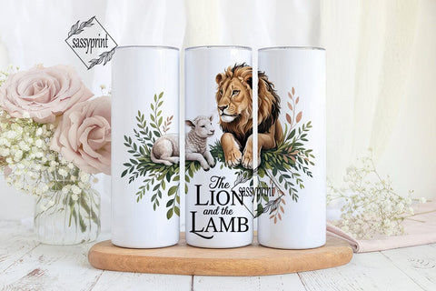 Lion and Lamb 20oz Tumbler Wrap Sublimation sassyprint 