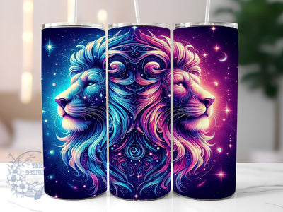 Lion Celestial 20oz Skinny Tumbler, Lion Tumbler Png, Straight & Tapered Tumbler Wrap, Instant Digital Download Sublimation ToriDesigns 