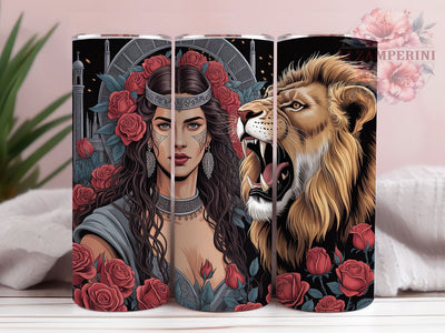 Lion Chicana Pride Latina Tumbler, Chicana Pride Cup, Mexicana Drinkware, Latina Power Mug, Cultural Art Tumbler, Fierce Woman Gift, Hispanic Heritage Cup Sublimation Li Zamperini 
