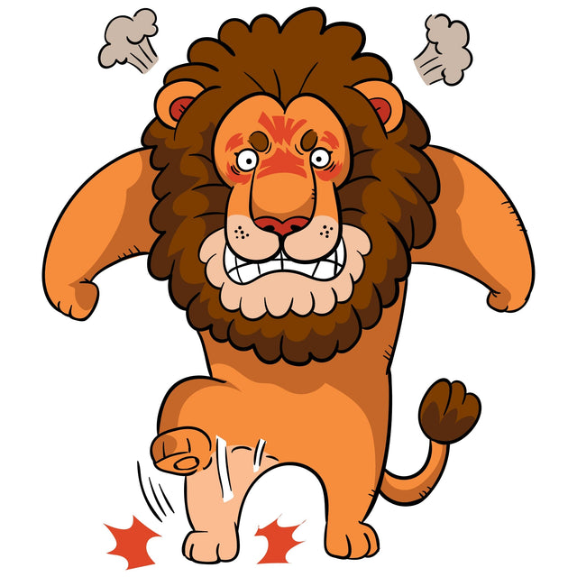 Lion Feeling Angry and roaring vector illustration SVG naemmiah021 