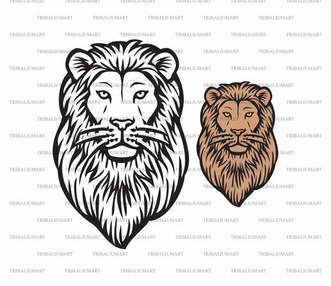 Lion head SVG TribaliumArtSF 