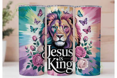 Lion Jesus King 20oz Tumbler Wrap Sublimation PixelChick 