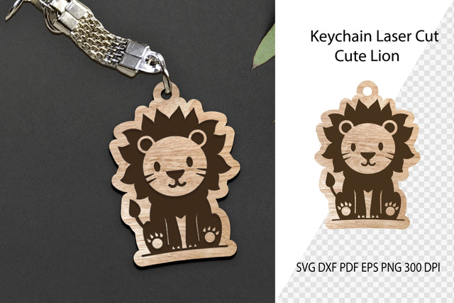 Lion Keychain Laser Cut. Lion Head SVG. Lion SVG. SVG Samaha Design 