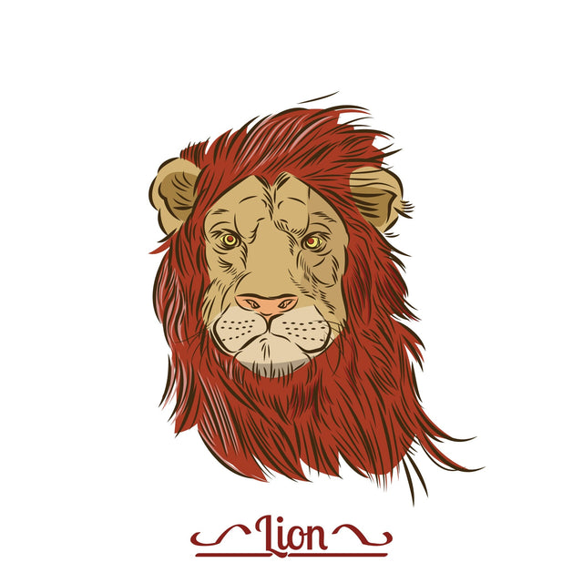 Lion Lover in Retro Sunglasses with Palm Trees and Sunset Sticker SVG naemmiah021 