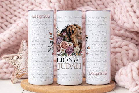 Lion of Judah 20oz Tumbler Wrap Sublimation DesignSVG 