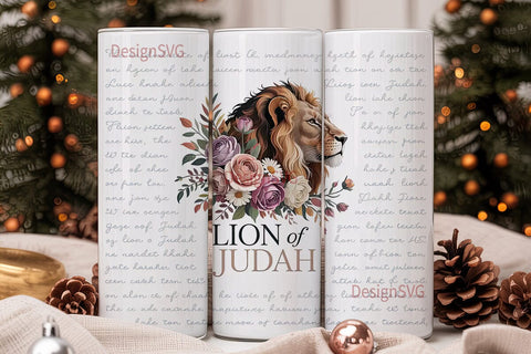 Lion of Judah 20oz Tumbler Wrap Sublimation DesignSVG 